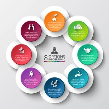 Vector infographic design template. Stock Illustration