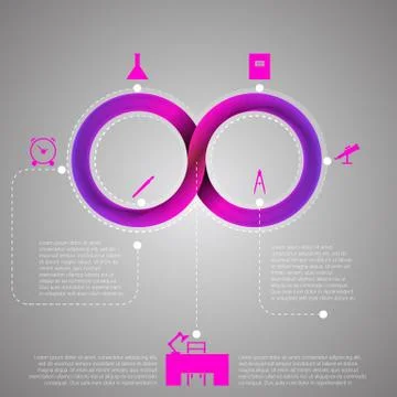Vector infographic for education with Mobius stripe イラスト素材