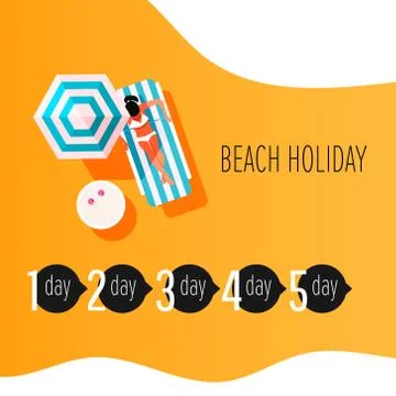 Vector infographic elements of time to sunbathe. Sunburn treatment infographi Illustrazione stock