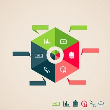 Vector infographic elements for web and print usage Stock Illustration