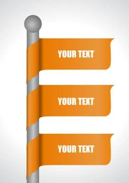 Vector : Infographic flags and space for text Stock Illustration