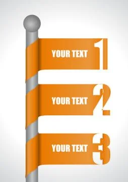 Vector : Infographic flags and space for text Stock Illustration