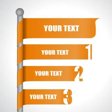 Vector : Infographic flags and space for text Stock Illustration