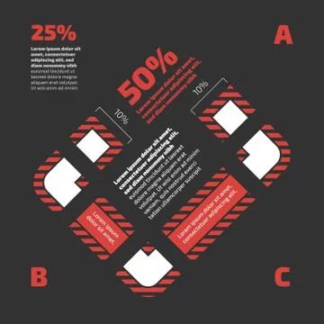 Vector infographic with floor plan Stock Illustration