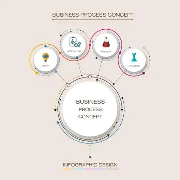 Vector Infographic label design with 5 options Stock Illustration
