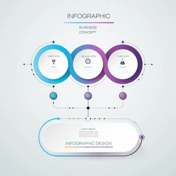 Vector Infographic label design with icons and 5 options or steps. Stock Illustration
