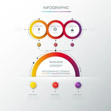Vector Infographic label design with icons and 5 options Stock Illustration