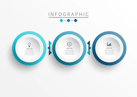 Vector Infographic label design template with icons and 3 options or steps. C Stock Illustration