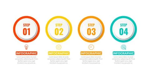 Vector Infographic label design template with icons and 5 options or steps... Stock Illustration