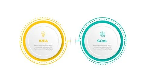 Vector Infographic label design template with icons and 2 options or steps.We Stock Illustration