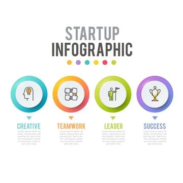 Vector infographic, number options template Illustrazione stock