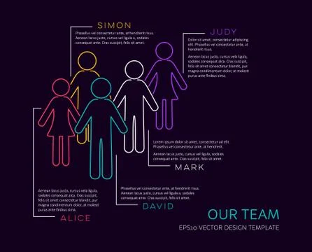 Vector infographic our team design Stock-Illustration