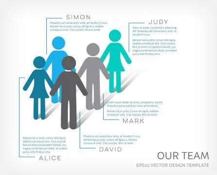 Vector infographic our team icon Illustrazione stock