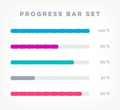 Vector infographic progress loading bars Stock-Illustration