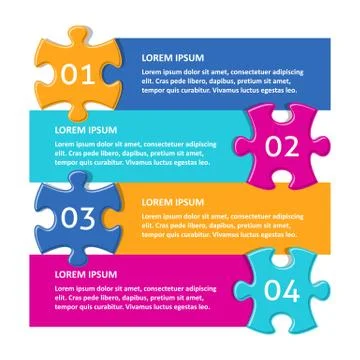 Vector infographic puzzle design Illustration