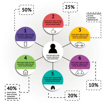 Vector Infographic report template Stock Illustration