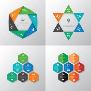 Vector infographic set Stock Illustration