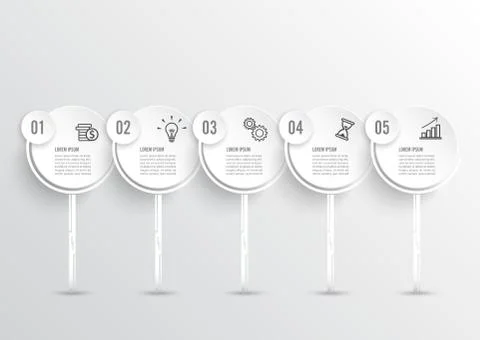 Vector infographic technology design template,integrated circles. Business co Stock Illustration