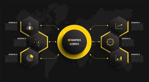 Vector infographic template with 3D paper label, integrated circles. Busine.. Stock Illustration
