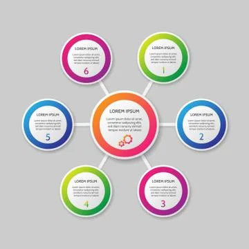 Vector infographic template on background. Stock Illustration