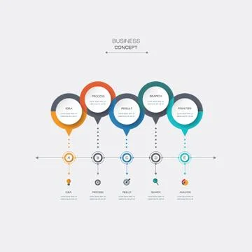 Vector infographic template.  Business concept with options Stock Illustration