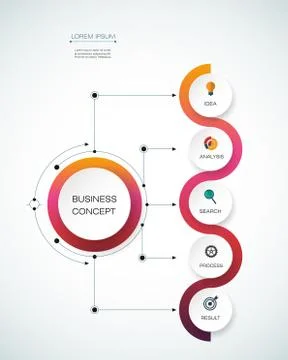 Vector infographic template. Business concept with options Stock Illustration