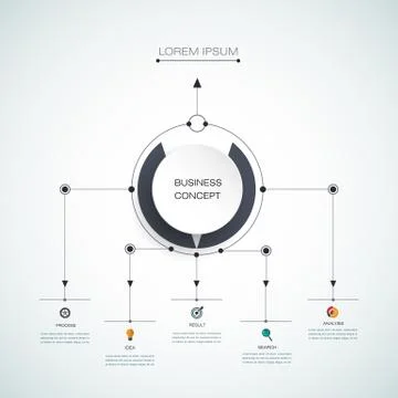 Vector infographic template.  Business concept with options Stock Illustration
