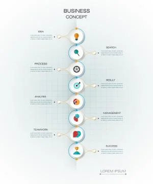 Vector infographic template.  Business concept with options Stock Illustration