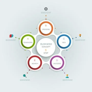 Vector infographic template.  Business concept with options Stock Illustration