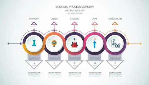 Vector infographic template  Business concept with options Stock Illustration
