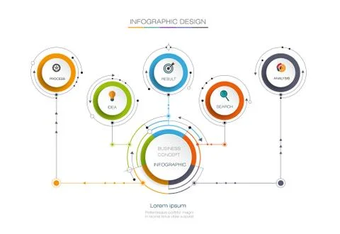 Vector infographic template. Business concept with options Stock Illustration