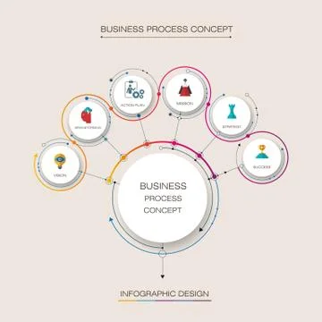 Vector infographic template.  Business concept with options Stock Illustration