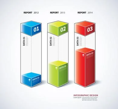 Vector infographic template design Stock Illustration