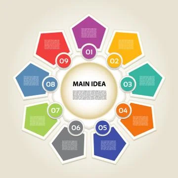 Vector infographic. Template for diagram, graph, presentation and chart. Busi Stock Illustration