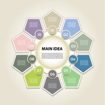 Vector infographic. Template for diagram, graph, presentation and chart. Busi Stock Illustration