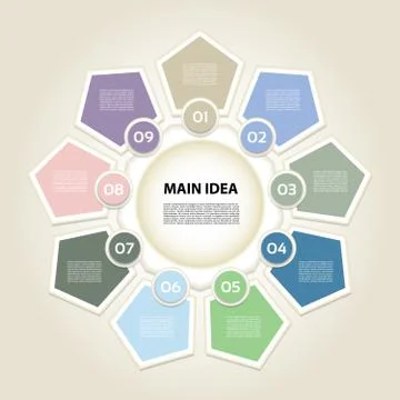 Vector infographic. Template for diagram, graph, presentation and chart. Busi Illustrazione stock