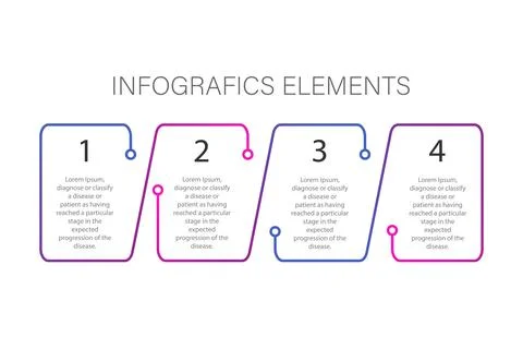 Vector infographic template with four steps or options. Business design concept Stock Illustration