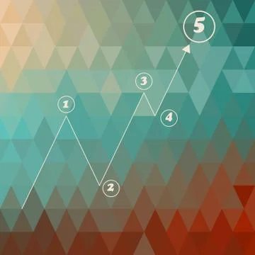 Vector infographic template on geometric background Stock Illustration