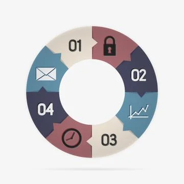 Vector infographic template Illustrazione stock