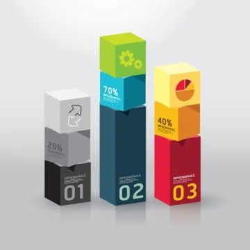 Vector infographic template modern box design minimal style / can be used for Stock Illustration
