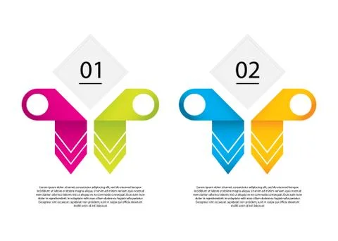 Vector infographic template with special origami elements.Business banner w.. Stock Illustration