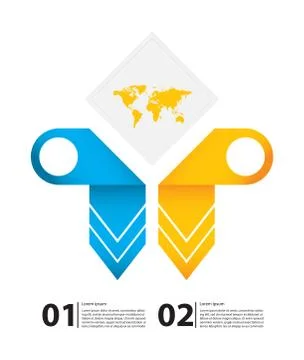 Vector infographic template with special origami elements.Business banner w.. Stock Illustration