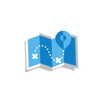 Vector Infographic with a tortuous road separating blank space from a perspec Stock Illustration