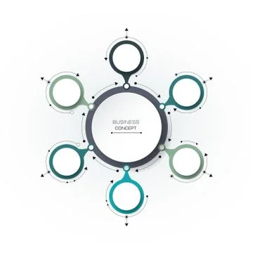 Vector infographics, 3D paper cycle diagram template Stock Illustration