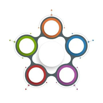 Vector infographics, 3D paper cycle diagram template Stock Illustration