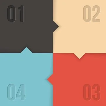 Vector infographics with 4 steps Stock Illustration