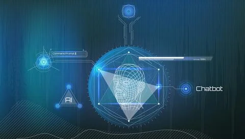 Vector infographics about intelligent face recognition. 스톡 일러스트