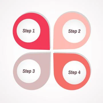 Vector infographics colorful speech bubbles with steps  isolated イラスト素材
