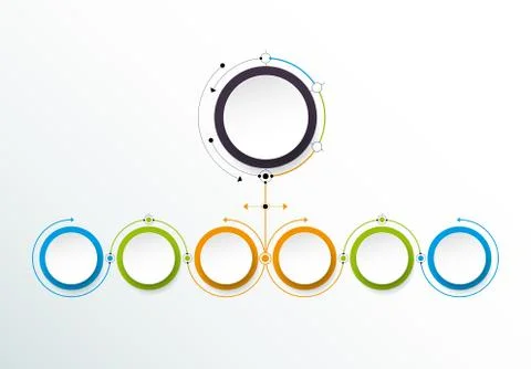 Vector infographics design template with 3D paper label Stock Illustration