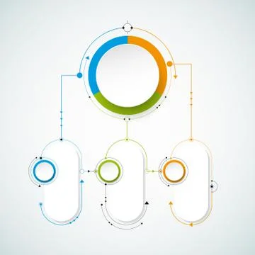 Vector infographics design template. Blank space for content, business Stock Illustration